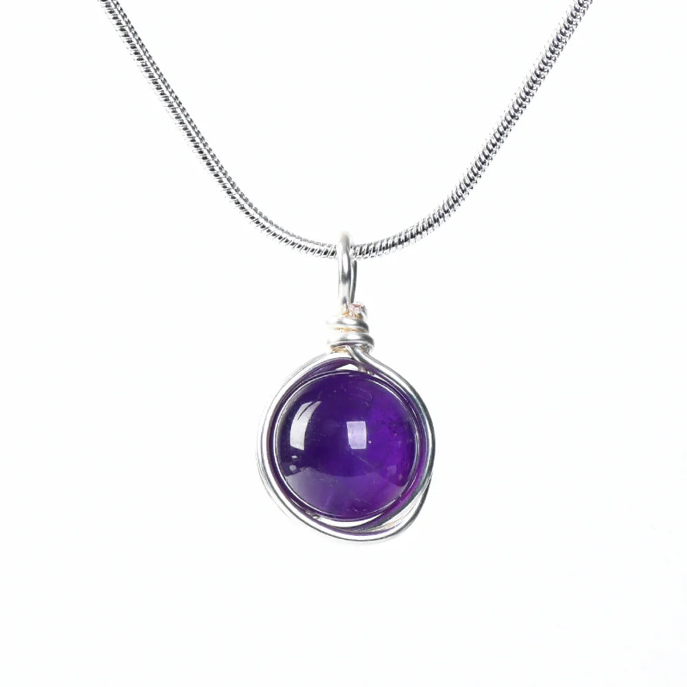 Zodiac Birthstone Healing Crystal Necklace