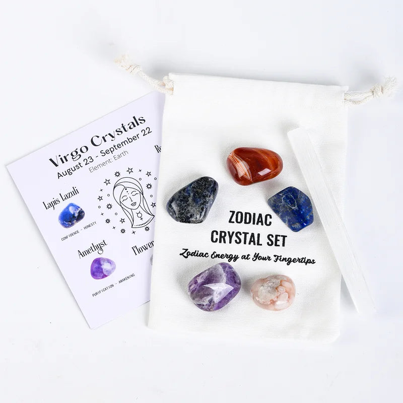 Zodiac Crystals Set - Zodiac Birthstones Set - Zodiac Energy & Healing