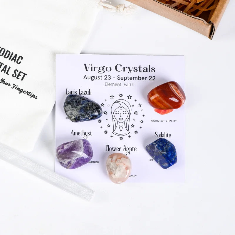 Zodiac Crystals Set - Zodiac Birthstones Set - Zodiac Energy & Healing