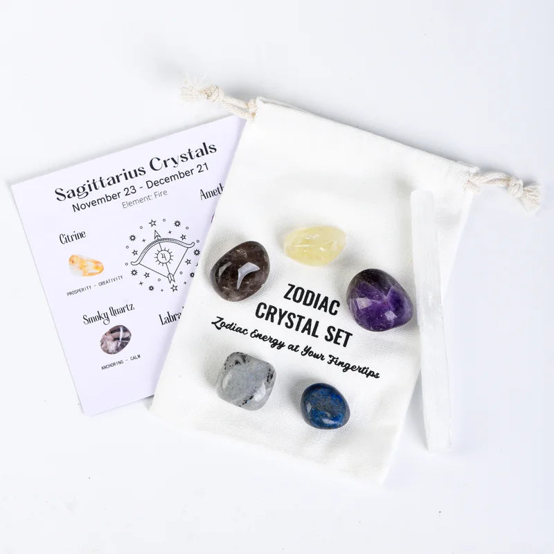 Zodiac Crystals Set - Zodiac Birthstones Set - Zodiac Energy & Healing