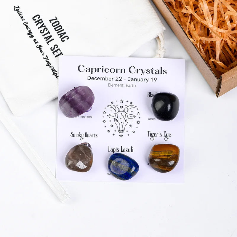 Zodiac Crystals Set - Zodiac Birthstones Set - Zodiac Energy & Healing