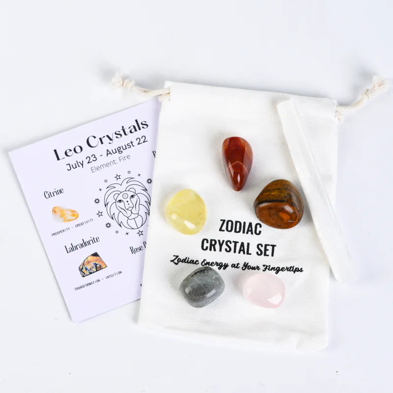 Zodiac Crystals Set - Zodiac Birthstones Set - Zodiac Energy & Healing