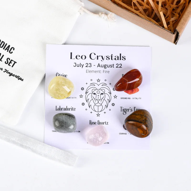 Zodiac Crystals Set - Zodiac Birthstones Set - Zodiac Energy & Healing