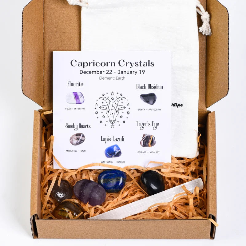 Zodiac Crystals Set - Zodiac Birthstones Set - Zodiac Energy & Healing