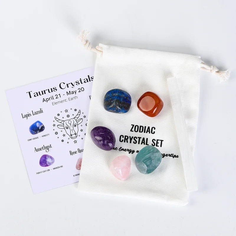 Zodiac Crystals Set - Zodiac Birthstones Set - Zodiac Energy & Healing