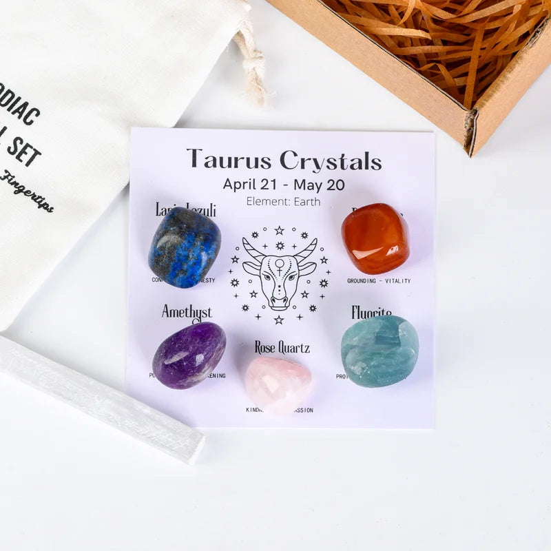 Zodiac Crystals Set - Zodiac Birthstones Set - Zodiac Energy & Healing