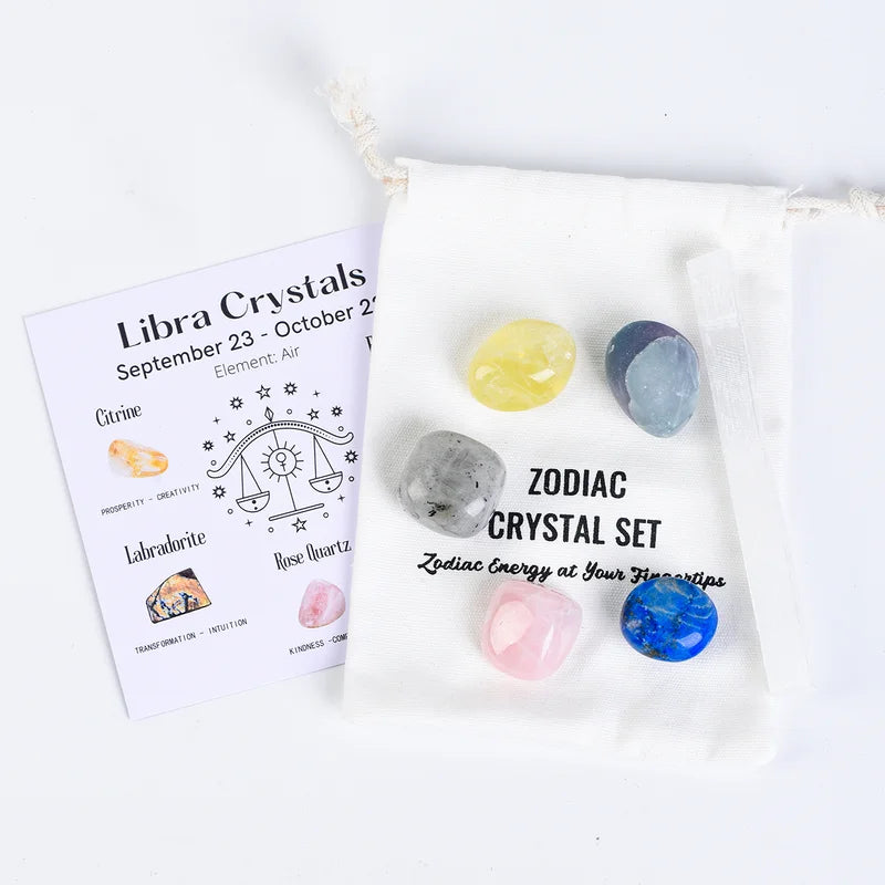 Zodiac Crystals Set - Zodiac Birthstones Set - Zodiac Energy & Healing