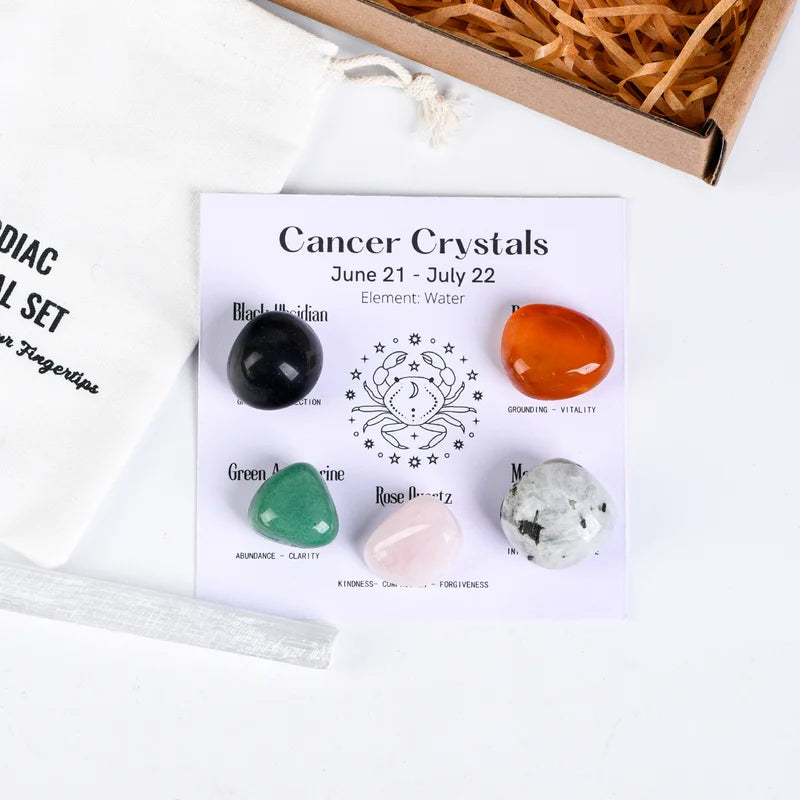 Zodiac Crystals Set - Zodiac Birthstones Set - Zodiac Energy & Healing