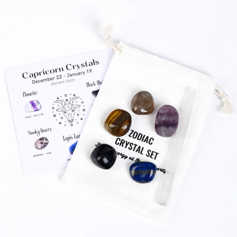 Zodiac Crystals Set - Zodiac Birthstones Set - Zodiac Energy & Healing